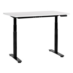 Biurko regulowane elektrycznie 120 x 72 cm biało-czarne DESTINAS