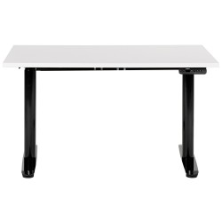 Biurko regulowane elektrycznie 120 x 72 cm biało-czarne DESTINAS Biurko regulowane elektrycznie 120 x 72 cm biało-czarne DESTINAS