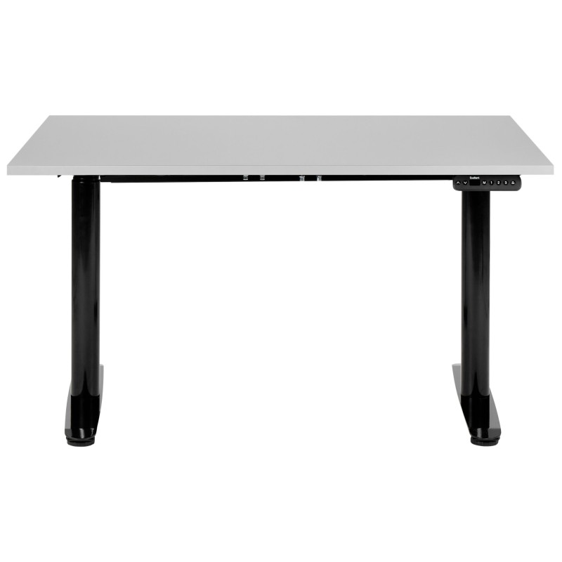 Biurko regulowane elektrycznie 120 x 72 cm szaro-czarne DESTINAS Biurko regulowane elektrycznie 120 x 72 cm szaro-czarne DESTINAS
