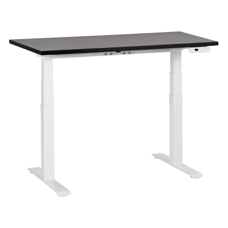 Biurko regulowane elektrycznie 120 x 72 cm czarno-białe DESTINES Biurko regulowane elektrycznie 120 x 72 cm czarno-białe DESTINES
