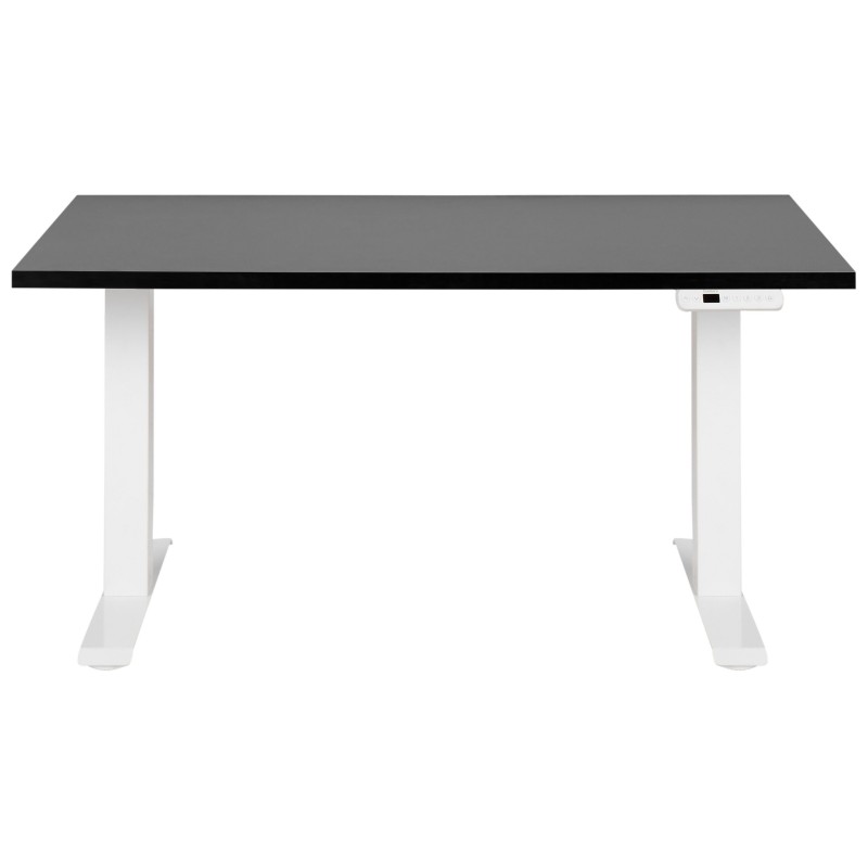 Biurko regulowane elektrycznie 120 x 72 cm czarno-białe DESTINES Biurko regulowane elektrycznie 120 x 72 cm czarno-białe DESTINES