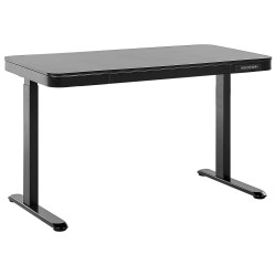 Biurko regulowane elektrycznie 120 x 60 cm z portem USB czarne KENLY