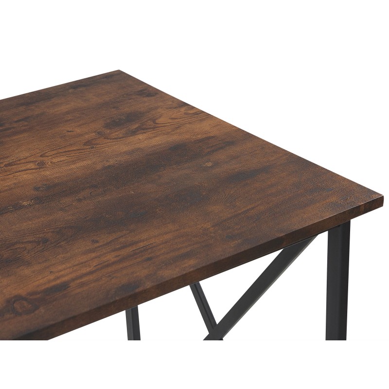 Biurko 115 x 60 cm ciemne drewno z czarnym FUTON Biurko 115 x 60 cm ciemne drewno z czarnym FUTON
