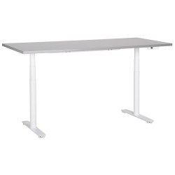 Biurko regulowane elektrycznie 180 x 80 cm szaro-białe DESTINAS