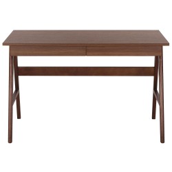 Biurko z szufladami 120 x 70 cm ciemne drewno SHESLAY Biurko z szufladami 120 x 70 cm ciemne drewno SHESLAY