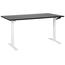 Biurko regulowane manualnie 160 x 72 cm czarno-białe DESTINES