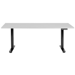 Biurko regulowane elektrycznie 180 x 80 cm szaro-czarne DESTINAS Biurko regulowane elektrycznie 180 x 80 cm szaro-czarne DESTINAS