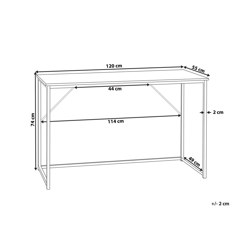 Biurko 120 x 55 cm ciemne drewno PEMBRO Biurko 120 x 55 cm ciemne drewno PEMBRO