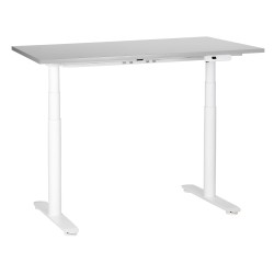 Biurko regulowane elektrycznie 120 x 72 cm szaro-białe DESTINAS