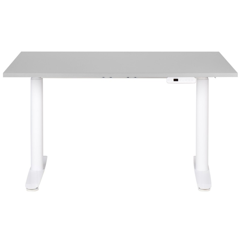 Biurko regulowane elektrycznie 120 x 72 cm szaro-białe DESTINAS Biurko regulowane elektrycznie 120 x 72 cm szaro-białe DESTINAS