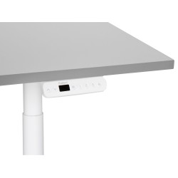 Biurko regulowane elektrycznie 120 x 72 cm szaro-białe DESTINAS Biurko regulowane elektrycznie 120 x 72 cm szaro-białe DESTINAS