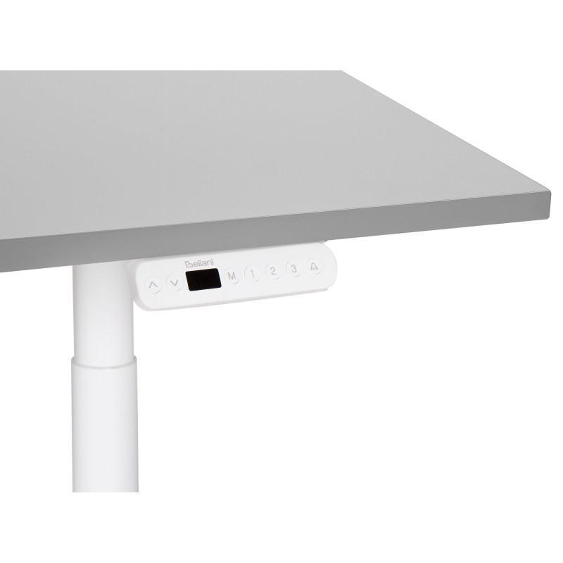 Biurko regulowane elektrycznie 120 x 72 cm szaro-białe DESTINAS Biurko regulowane elektrycznie 120 x 72 cm szaro-białe DESTINAS