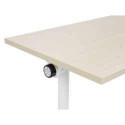 Biurko składane z kółkami 180 x 60 cm jasne drewno z białym CAVI Biurko składane z kółkami 180 x 60 cm jasne drewno z białym CAVI