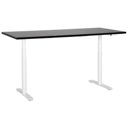 Biurko regulowane elektrycznie 180 x 80 cm czarno-białe DESTINAS