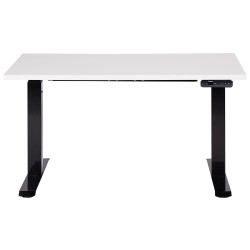 Biurko regulowane elektrycznie 120 x 72 cm biało-czarne DESTINES Biurko regulowane elektrycznie 120 x 72 cm biało-czarne DESTINES