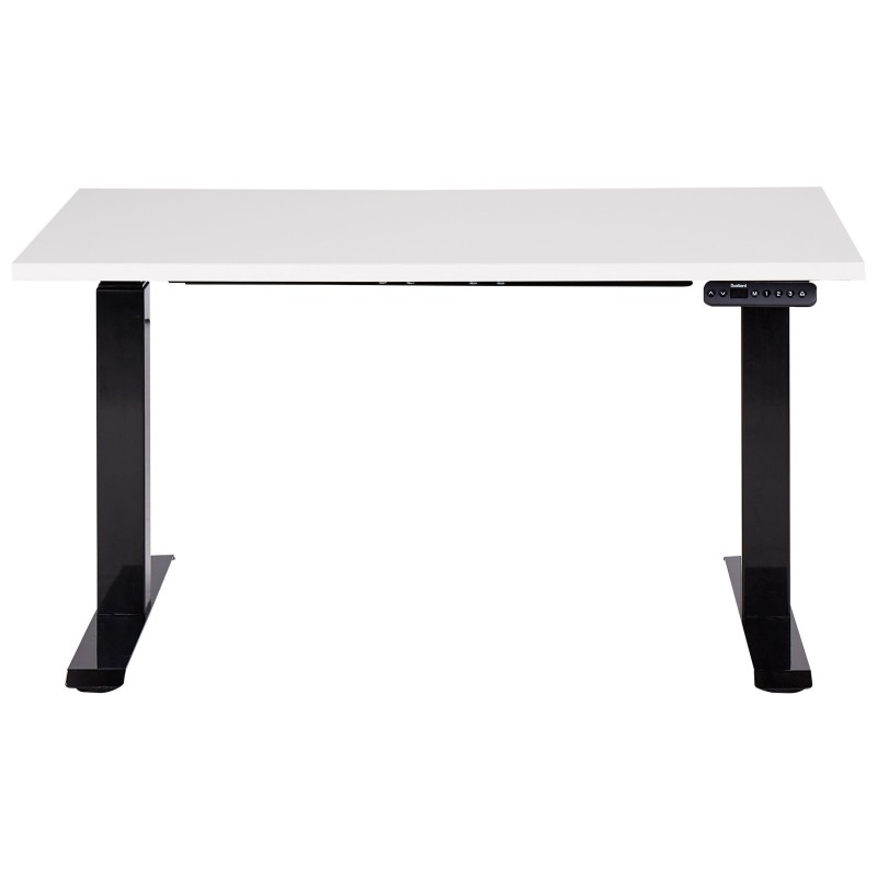 Biurko regulowane elektrycznie 120 x 72 cm biało-czarne DESTINES Biurko regulowane elektrycznie 120 x 72 cm biało-czarne DESTINES