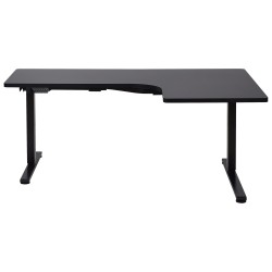 Biurko narożne prawe regulowane elektrycznie 160 x 59 cm czarne DESTINES Biurko narożne prawe regulowane elektrycznie 160 x 59 cm czarne DESTINES