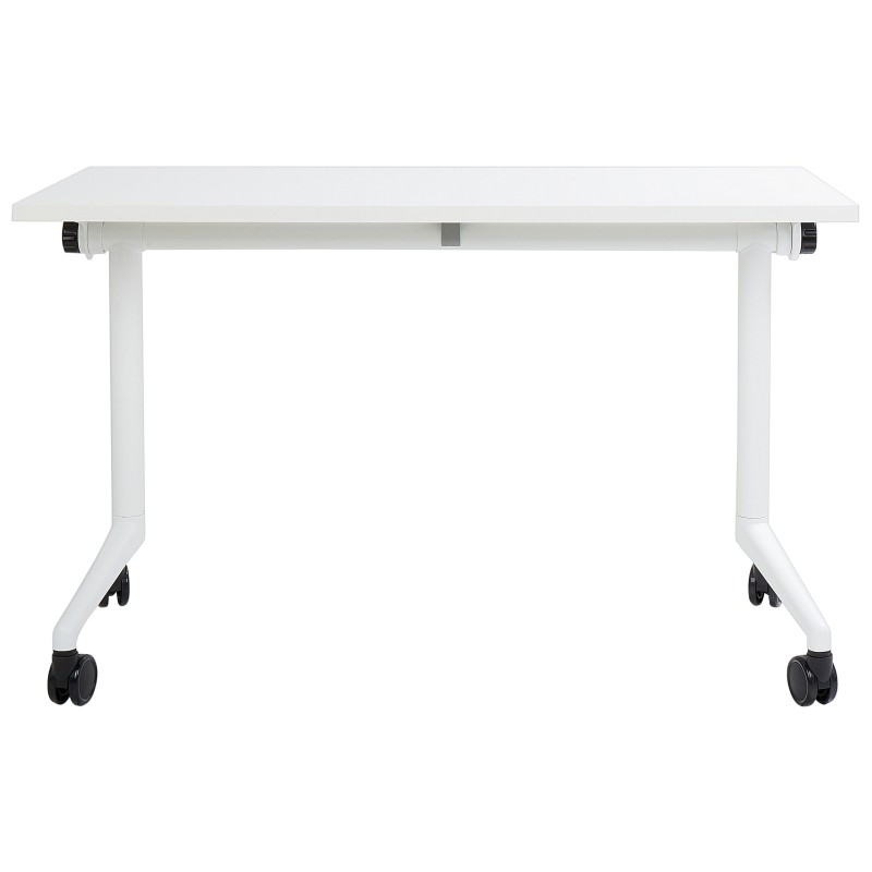 Biurko składane z kółkami 120 x 60 cm białe CAVI Biurko składane z kółkami 120 x 60 cm białe CAVI