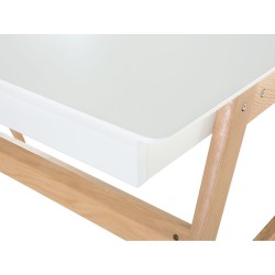 Biurko z szufladami 120 x 70 cm białe SHESLAY Biurko z szufladami 120 x 70 cm białe SHESLAY