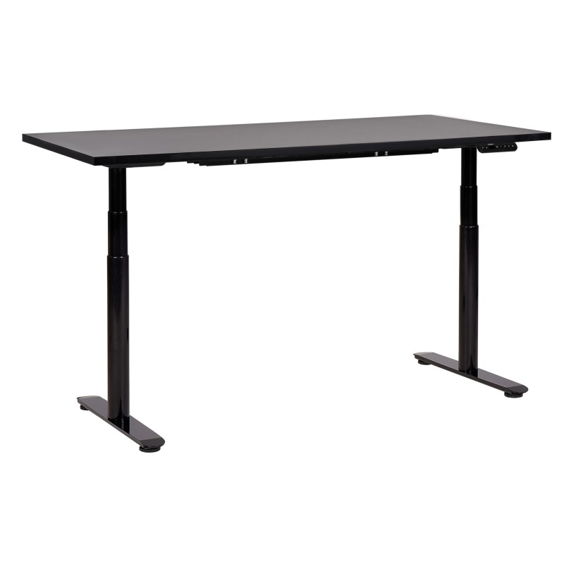 Biurko regulowane elektrycznie 160 x 72 cm czarne DESTINAS Biurko regulowane elektrycznie 160 x 72 cm czarne DESTINAS