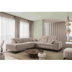 Luxury Corner Sofa Ballagio IX with Sleeping Function, Weave, Spring 1110