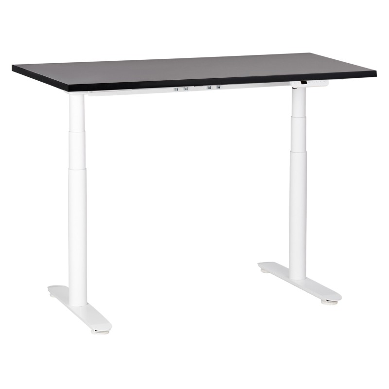 Biurko regulowane elektrycznie 120 x 72 cm czarno-białe DESTINAS Biurko regulowane elektrycznie 120 x 72 cm czarno-białe DESTINAS