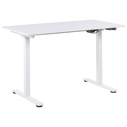 Biurko regulowane elektrycznie 120 x 60 cm białe GRIFTON