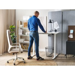 Biurko regulowane elektrycznie 120 x 60 cm białe GRIFTON Biurko regulowane elektrycznie 120 x 60 cm białe GRIFTON
