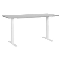 Biurko regulowane elektrycznie 180 x 80 cm szaro-białe DESTINES