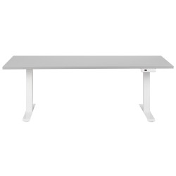 Biurko regulowane elektrycznie 180 x 80 cm szaro-białe DESTINES Biurko regulowane elektrycznie 180 x 80 cm szaro-białe DESTINES