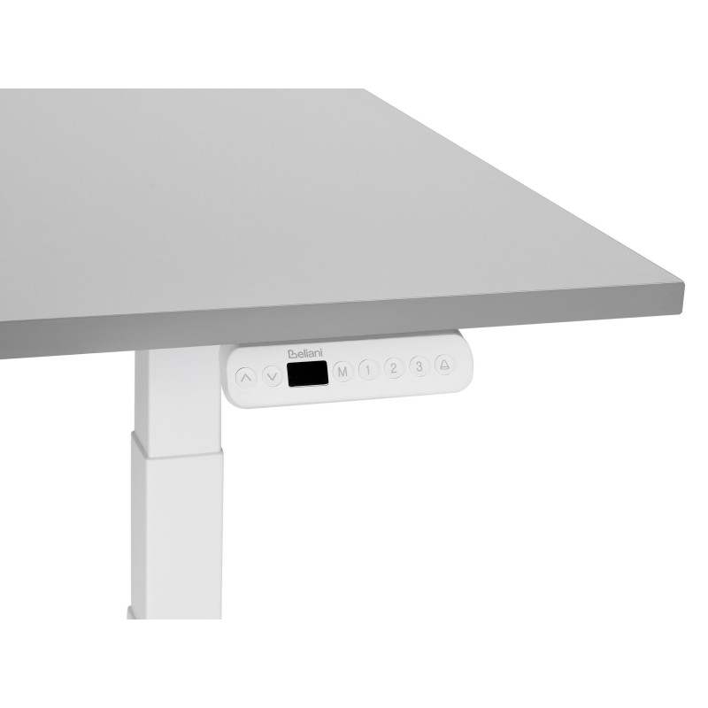 Biurko regulowane elektrycznie 180 x 80 cm szaro-białe DESTINES Biurko regulowane elektrycznie 180 x 80 cm szaro-białe DESTINES