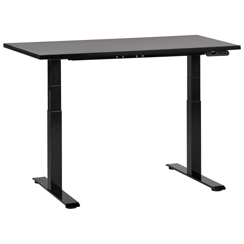 Biurko regulowane elektrycznie 120 x 72 cm czarne DESTINES Biurko regulowane elektrycznie 120 x 72 cm czarne DESTINES