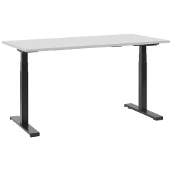 Biurko regulowane elektrycznie 130 x 72 cm szaro-czarne DESTIN II