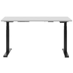 Biurko regulowane elektrycznie 130 x 72 cm szaro-czarne DESTIN II Biurko regulowane elektrycznie 130 x 72 cm szaro-czarne DESTIN II