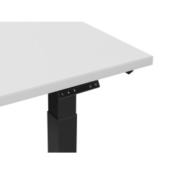 Biurko regulowane elektrycznie 130 x 72 cm szaro-czarne DESTIN II Biurko regulowane elektrycznie 130 x 72 cm szaro-czarne DESTIN II