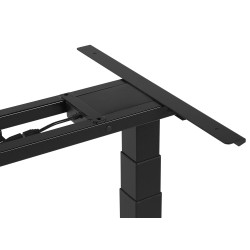 Biurko regulowane elektrycznie 130 x 72 cm szaro-czarne DESTIN II Biurko regulowane elektrycznie 130 x 72 cm szaro-czarne DESTIN II