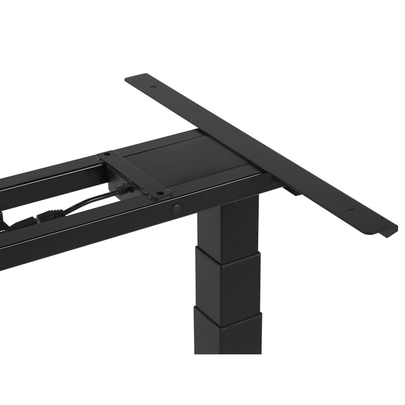 Biurko regulowane elektrycznie 130 x 72 cm szaro-czarne DESTIN II Biurko regulowane elektrycznie 130 x 72 cm szaro-czarne DESTIN II