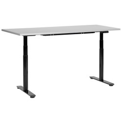 Biurko regulowane elektrycznie 160 x 72 cm szaro-czarne DESTINAS