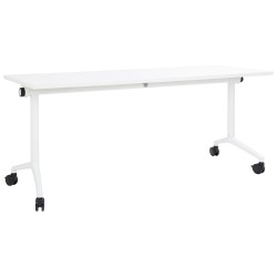 Biurko składane z kółkami 180 x 60 cm białe CAVI Biurko składane z kółkami 180 x 60 cm białe CAVI