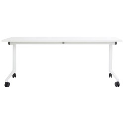 Biurko składane z kółkami 180 x 60 cm białe CAVI Biurko składane z kółkami 180 x 60 cm białe CAVI
