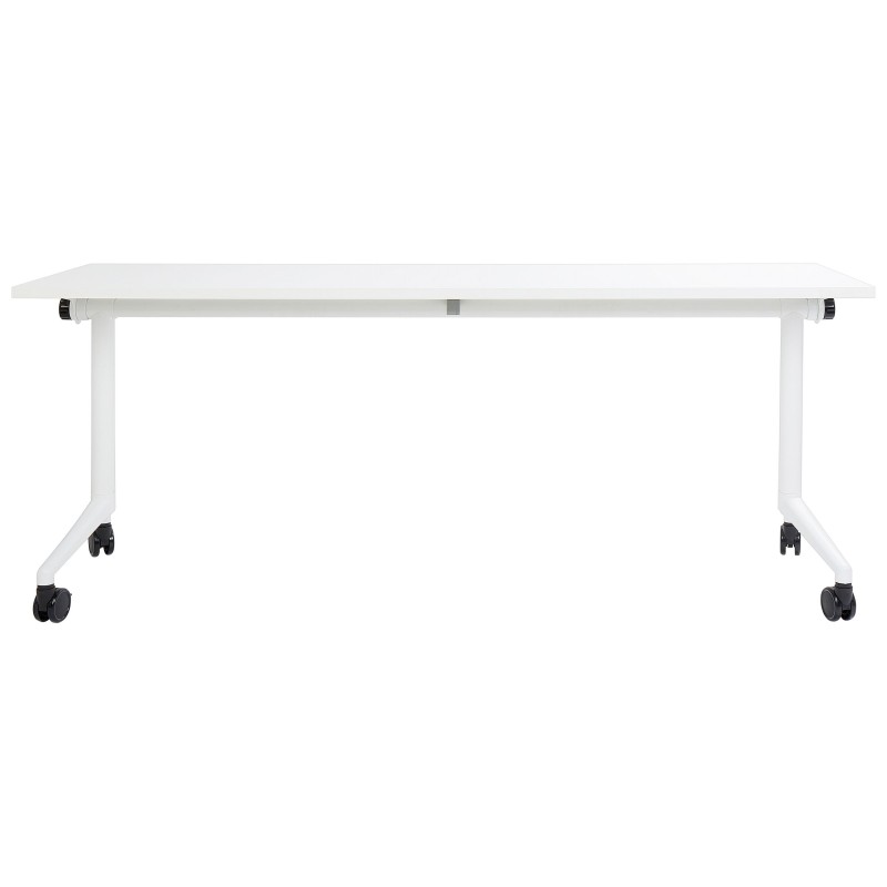 Biurko składane z kółkami 180 x 60 cm białe CAVI Biurko składane z kółkami 180 x 60 cm białe CAVI
