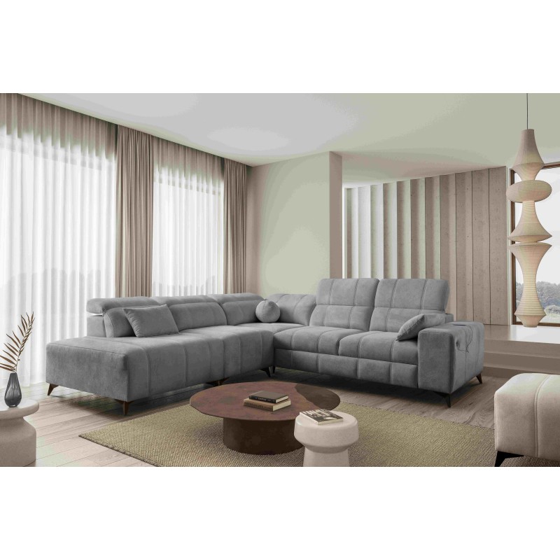Sofá Esquinero de Lujo Ballagio IX con función de cama, Plecionka, Spring 1102 Sofá Esquinero de Lujo Ballagio IX con función de cama, Plecionka, Spring 1102
