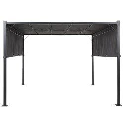 Pawilon ogrodowy LED PARGA Metal 310 cm 310 cm Ciemnoszary