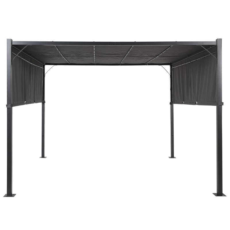 Pawilon ogrodowy LED PARGA Metal 310 cm 310 cm Ciemnoszary Pawilon ogrodowy LED PARGA Metal 310 cm 310 cm Ciemnoszary