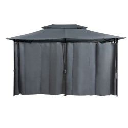 Pawilon ogrodowy COLOS Metal 400 cm 300 cm Grafitowy Pawilon ogrodowy COLOS Metal 400 cm 300 cm Grafitowy