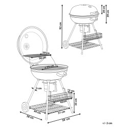 Grill węglowy MARAPI Metal Czarny Grill węglowy MARAPI Metal Czarny