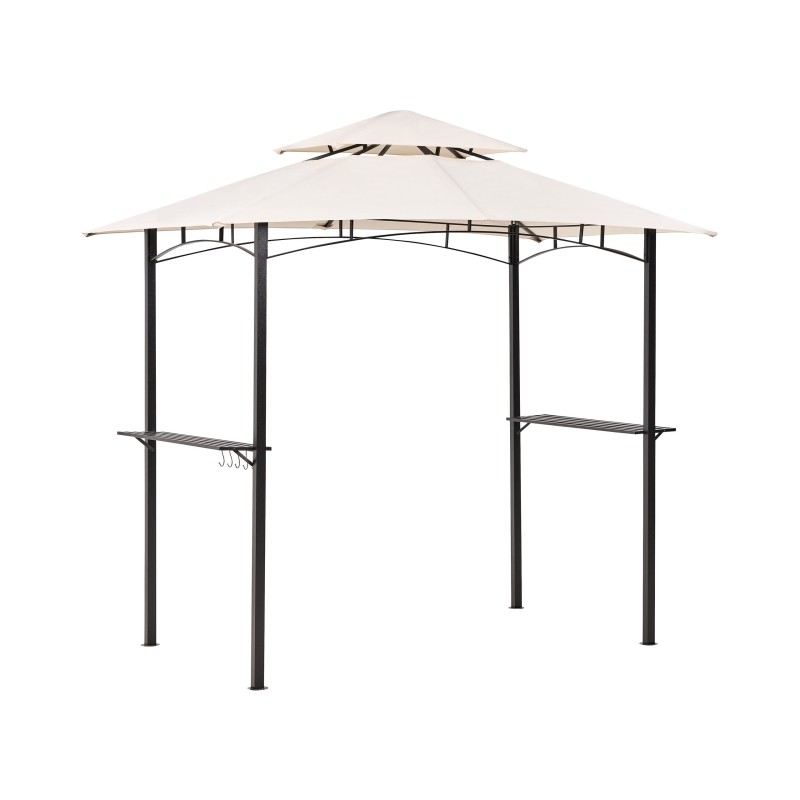 Pawilon ogrodowy NARO Metal 240 cm 148 cm Beżowy Pawilon ogrodowy NARO Metal 240 cm 148 cm Beżowy
