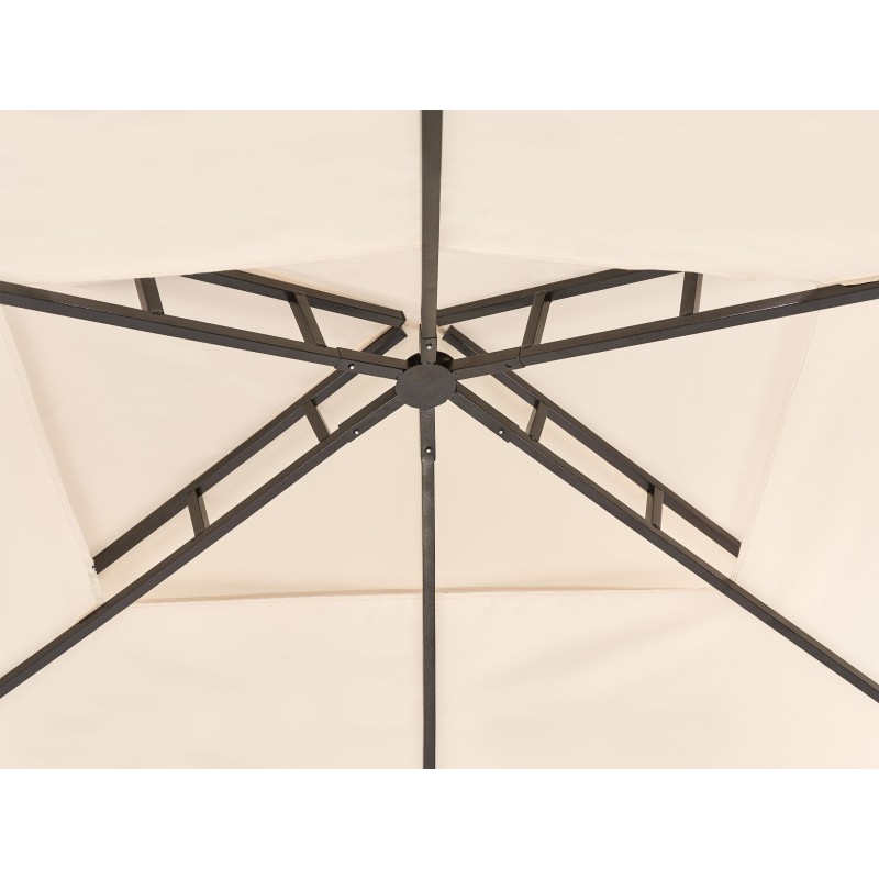 Pawilon ogrodowy NARO Metal 240 cm 148 cm Beżowy Pawilon ogrodowy NARO Metal 240 cm 148 cm Beżowy