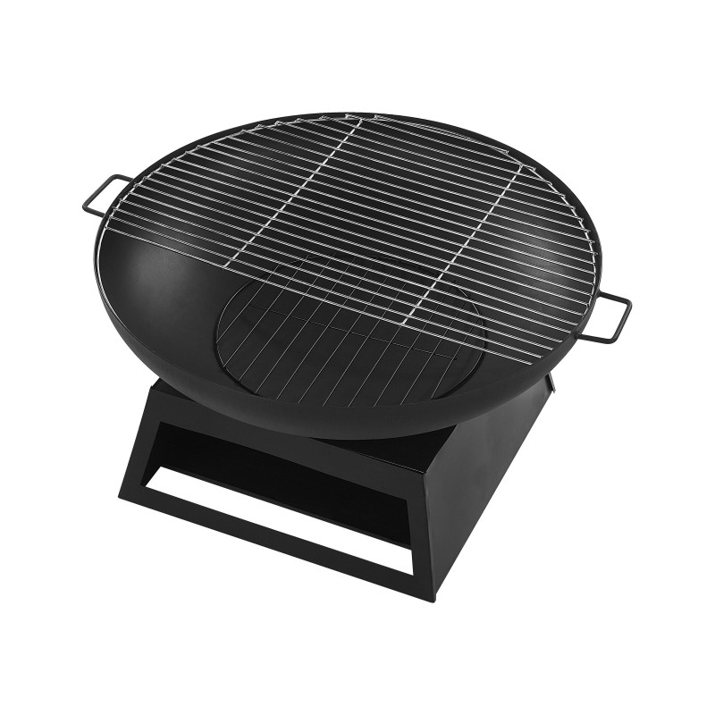 Palenisko ogrodowe z grillem SEMERU Metal Czarny Palenisko ogrodowe z grillem SEMERU Metal Czarny