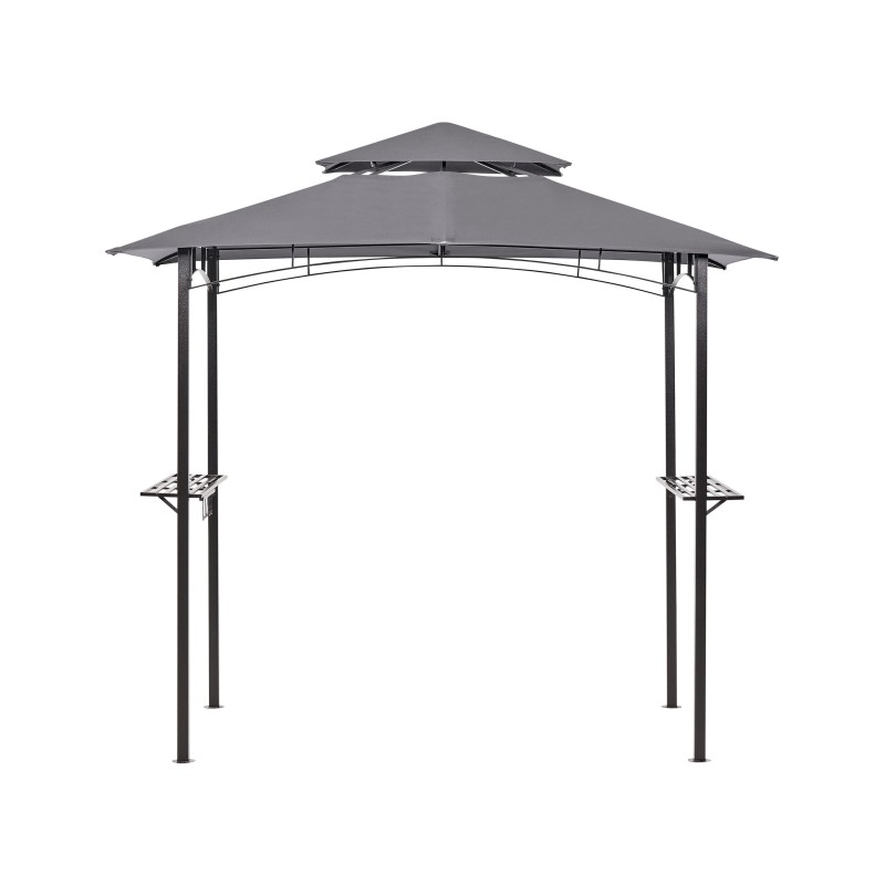 Pawilon ogrodowy NARO Metal 240 cm 148 cm Szary Pawilon ogrodowy NARO Metal 240 cm 148 cm Szary